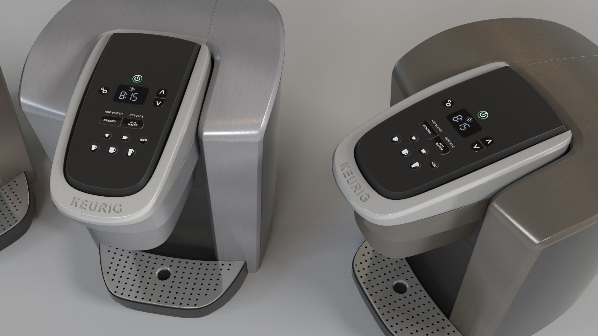 Keurig K-Elite Single Serve Coffee Maker Set Of 3 3D model_5