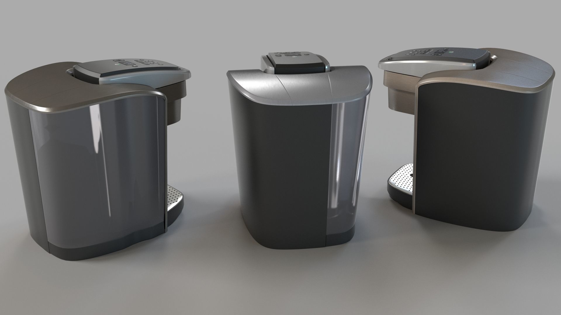 Keurig K-Elite Single Serve Coffee Maker Set Of 3 3D model_4
