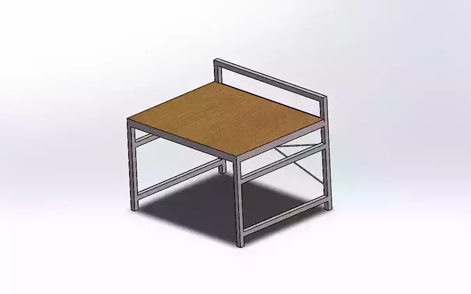 Table desk with wooden top