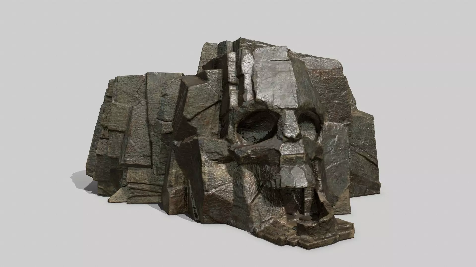 Skull Rock Low-poly 3D model_0