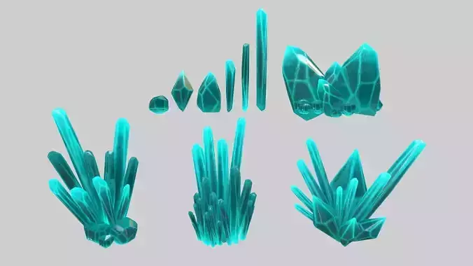 Crystal Set turquoise sword