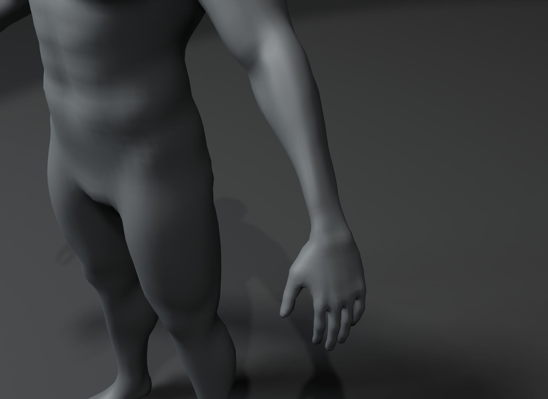 Male and Female Body Base Mesh 3D Model 20k Polygons Collection _14