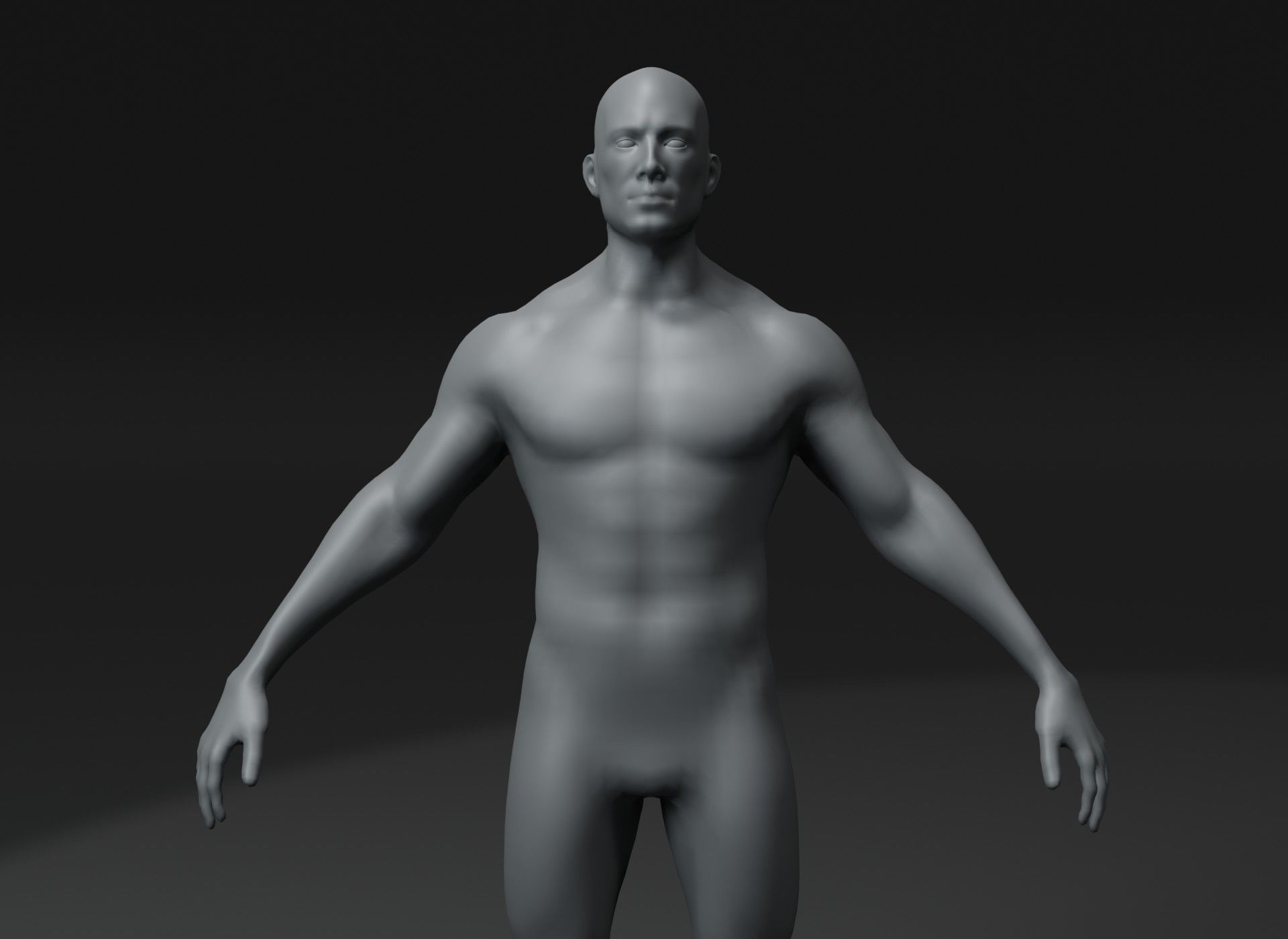 Male and Female Body Base Mesh 3D Model 20k Polygons Collection _35