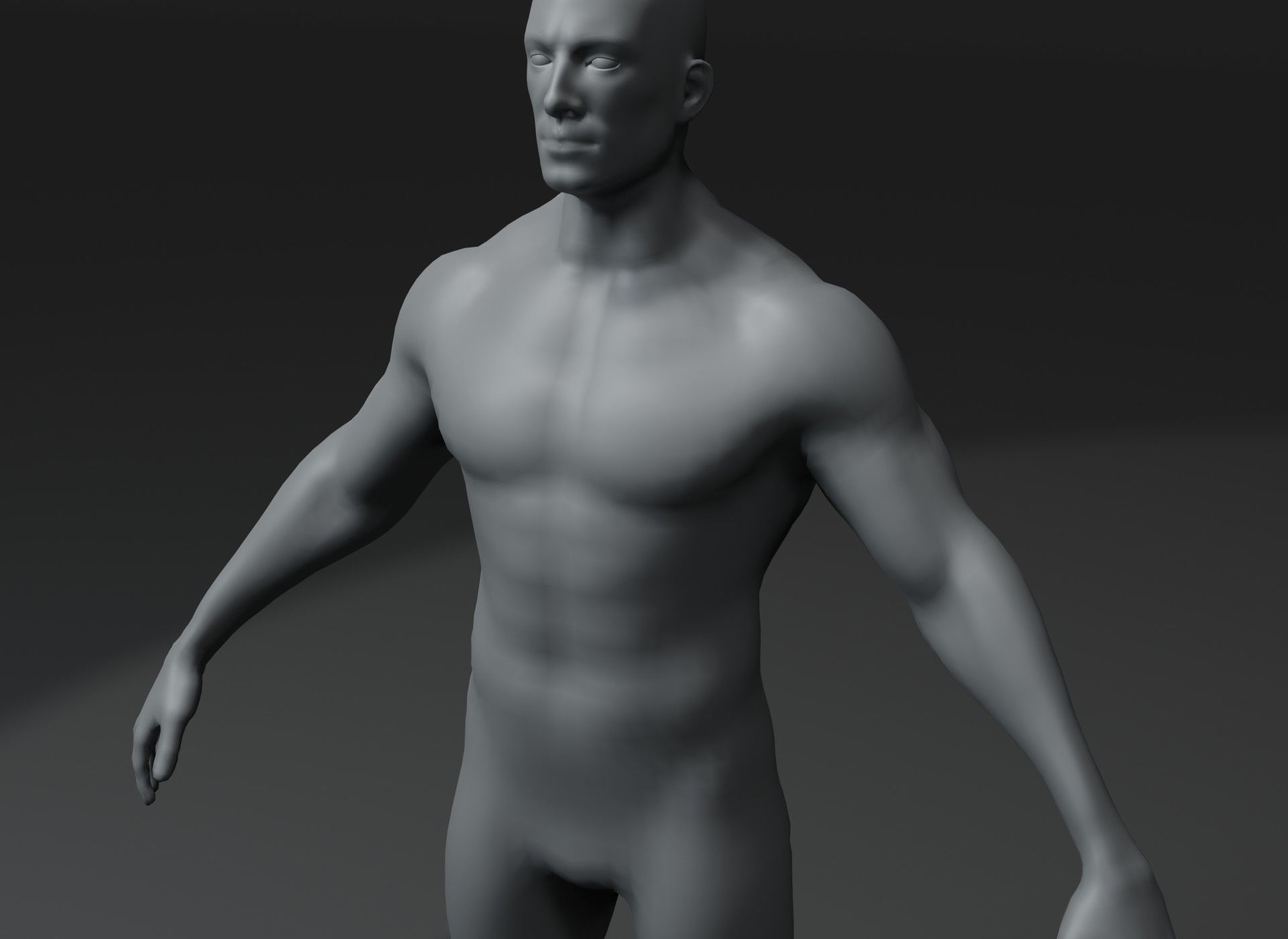 Male and Female Body Base Mesh 3D Model 20k Polygons Collection _15