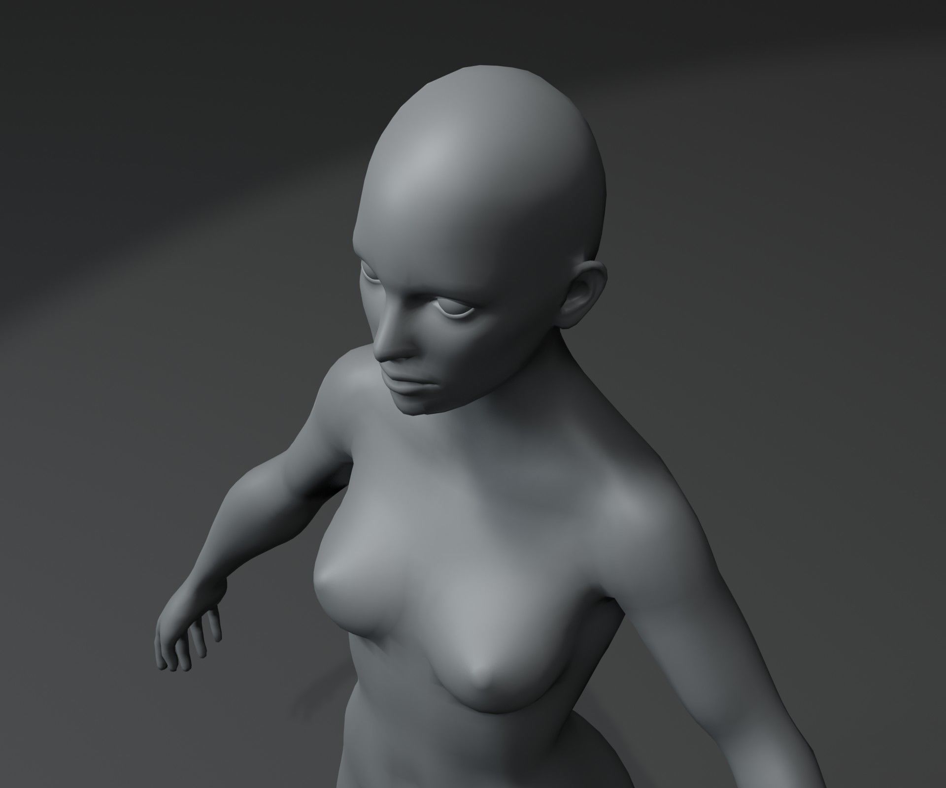 Male and Female Body Base Mesh 3D Model 20k Polygons Collection _26