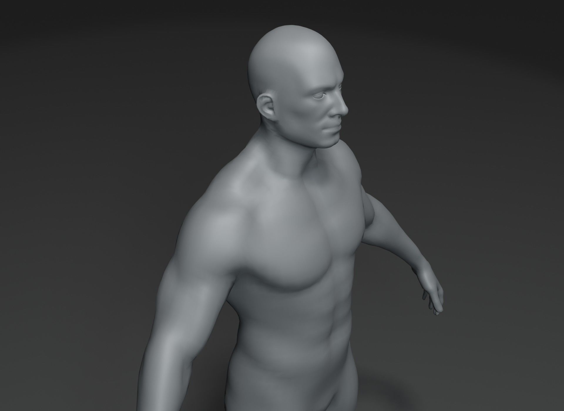 Male and Female Body Base Mesh 3D Model 20k Polygons Collection _12
