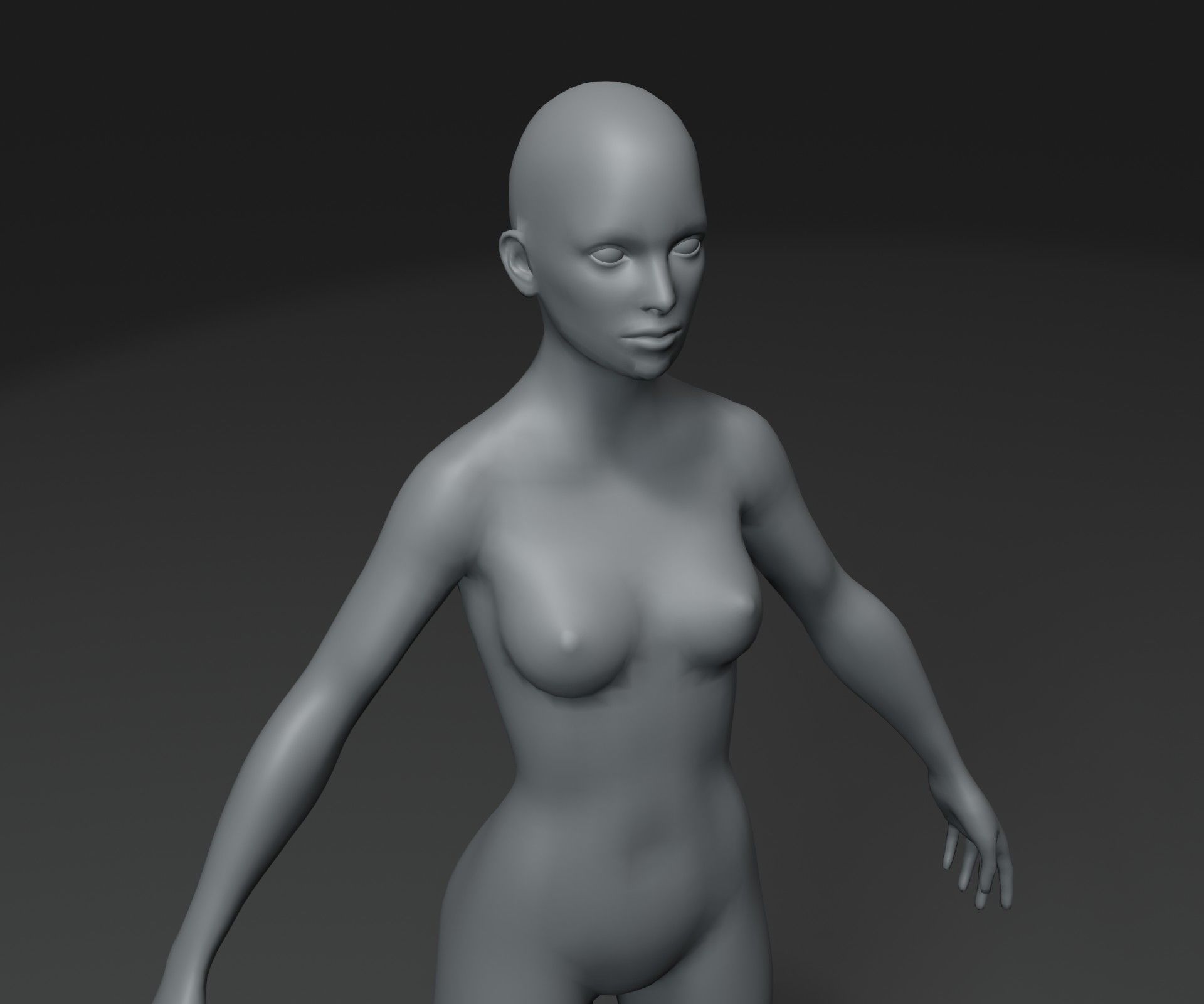 Male and Female Body Base Mesh 3D Model 20k Polygons Collection _36