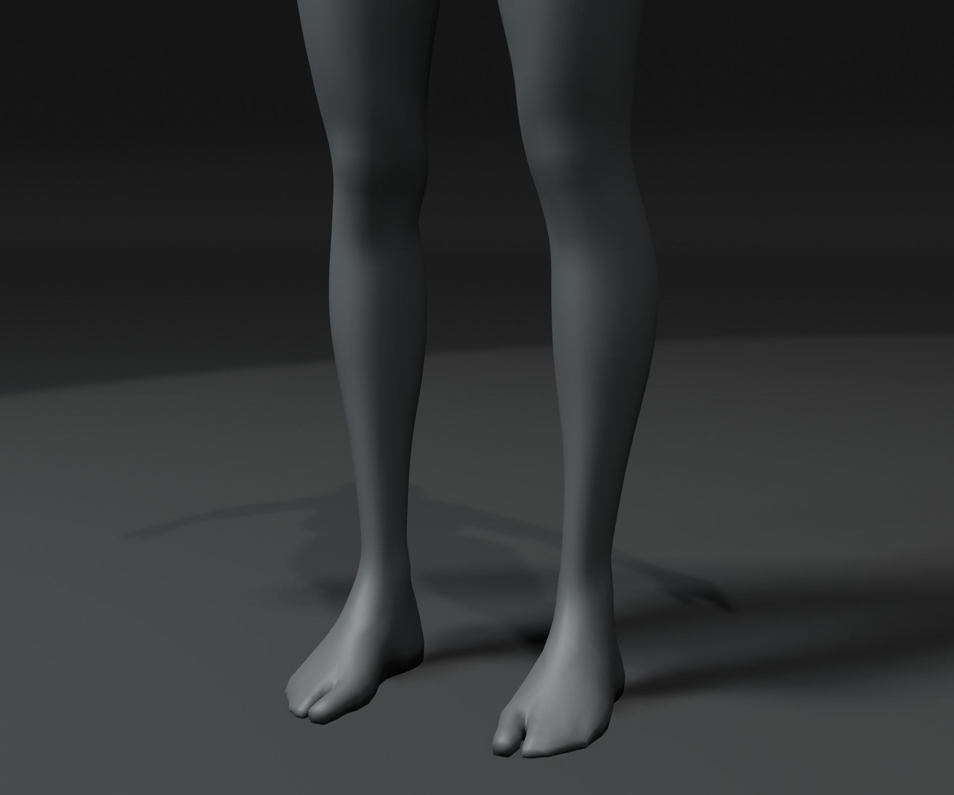 Male and Female Body Base Mesh 3D Model 20k Polygons Collection _21