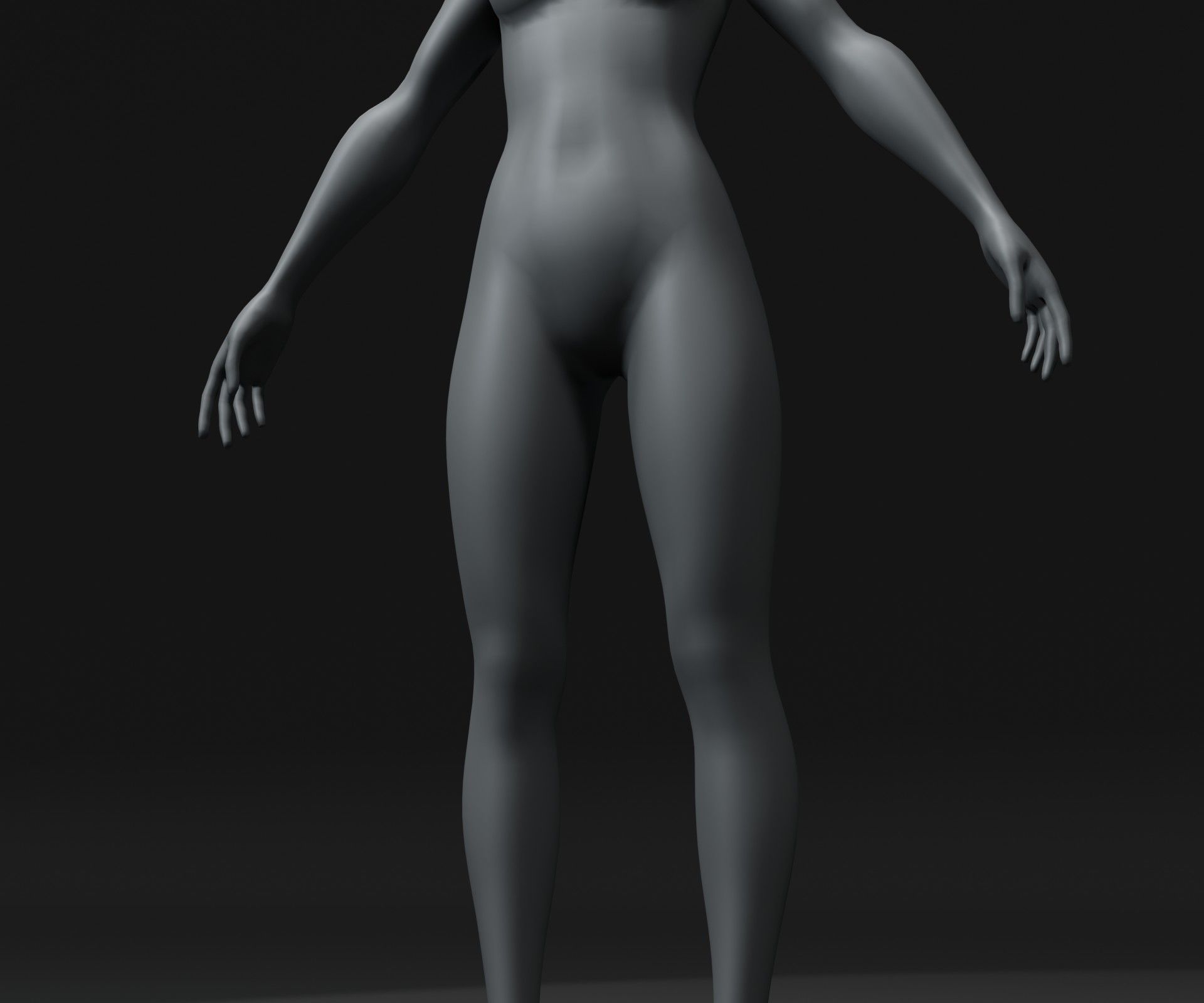 Male and Female Body Base Mesh 3D Model 20k Polygons Collection _38