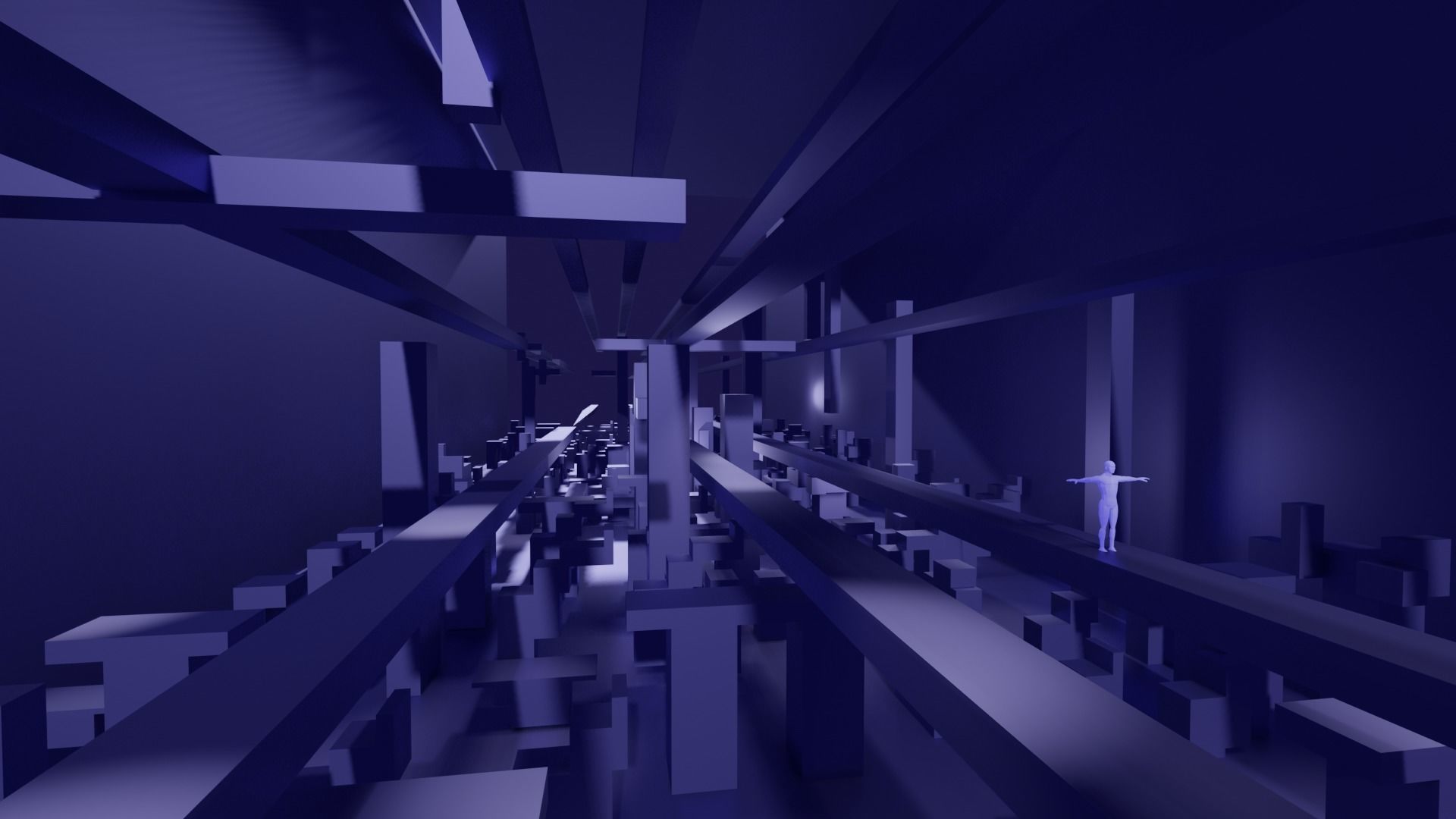 Labyrinth 3D Maze Modular Environment Low-poly 3D model_5