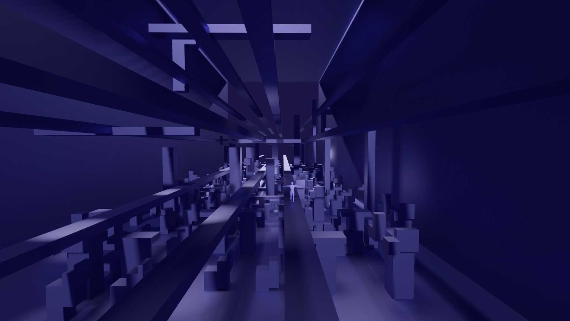 Labyrinth 3D Maze Modular Environment Low-poly 3D model_4