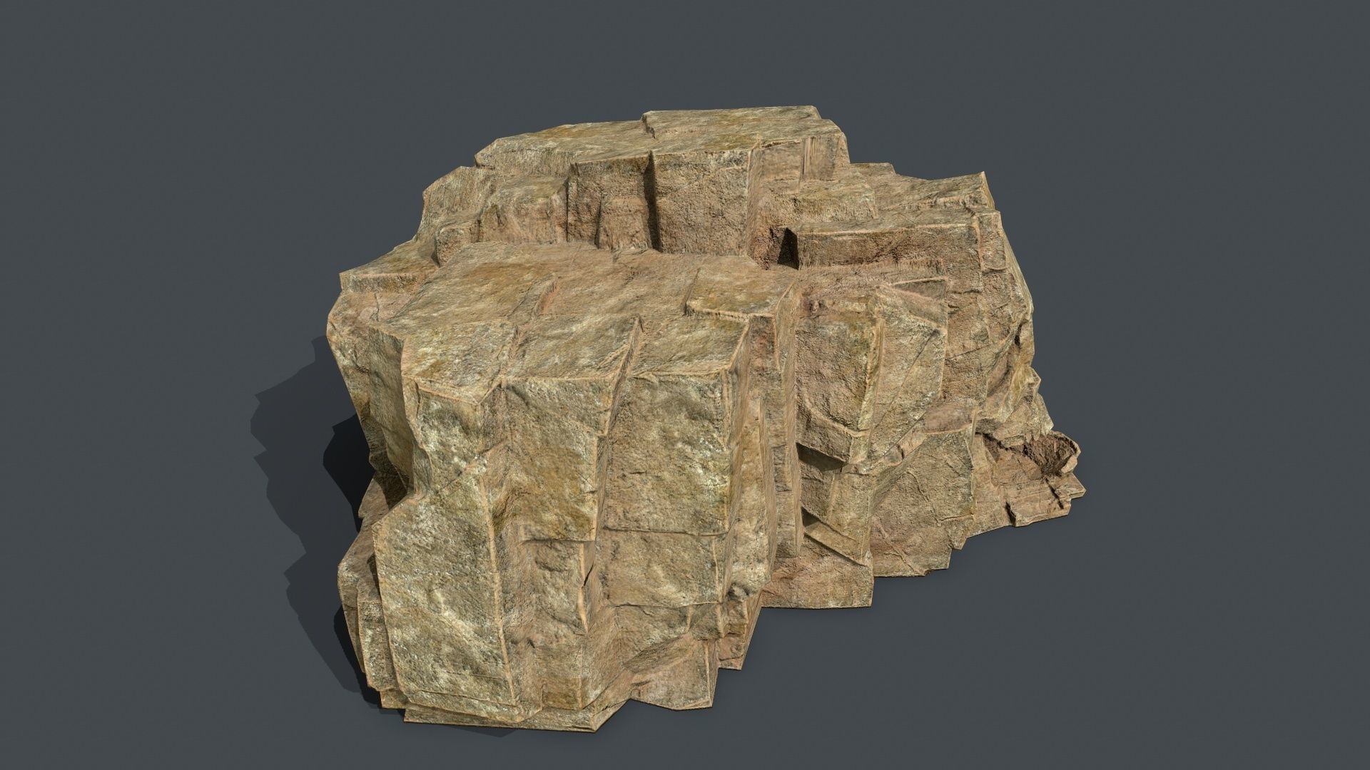 Skull Rock Low-poly 3D model_11