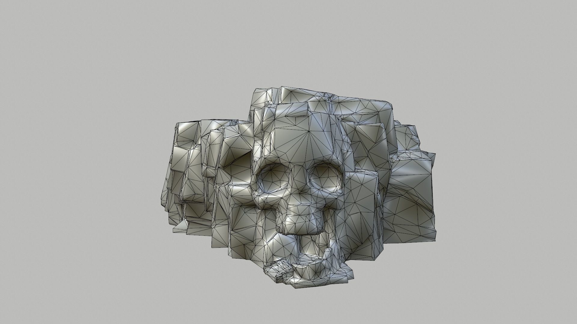 Skull Rock Low-poly 3D model_13