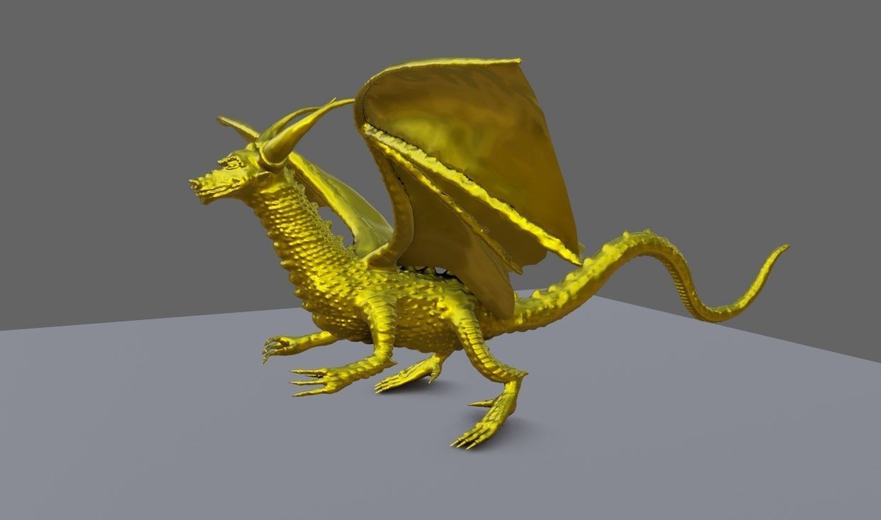 Gold Dragon - Dragao de Ouro 3D print model_4