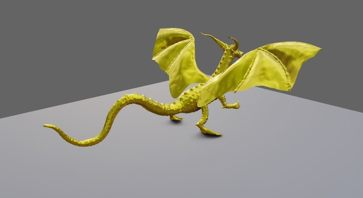 Gold Dragon - Dragao de Ouro 3D print model_7