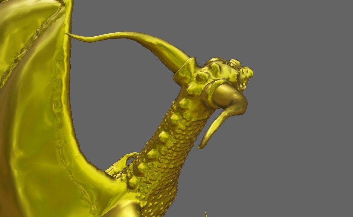 Gold Dragon - Dragao de Ouro 3D print model_14