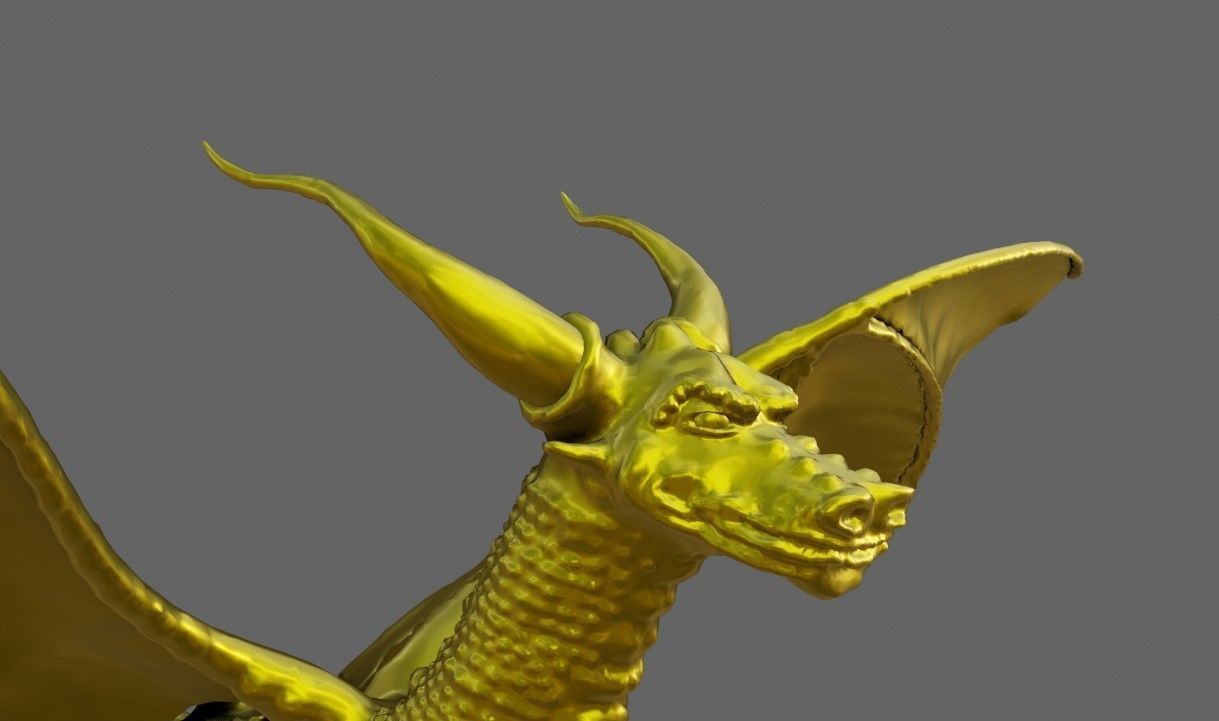 Gold Dragon - Dragao de Ouro 3D print model_3