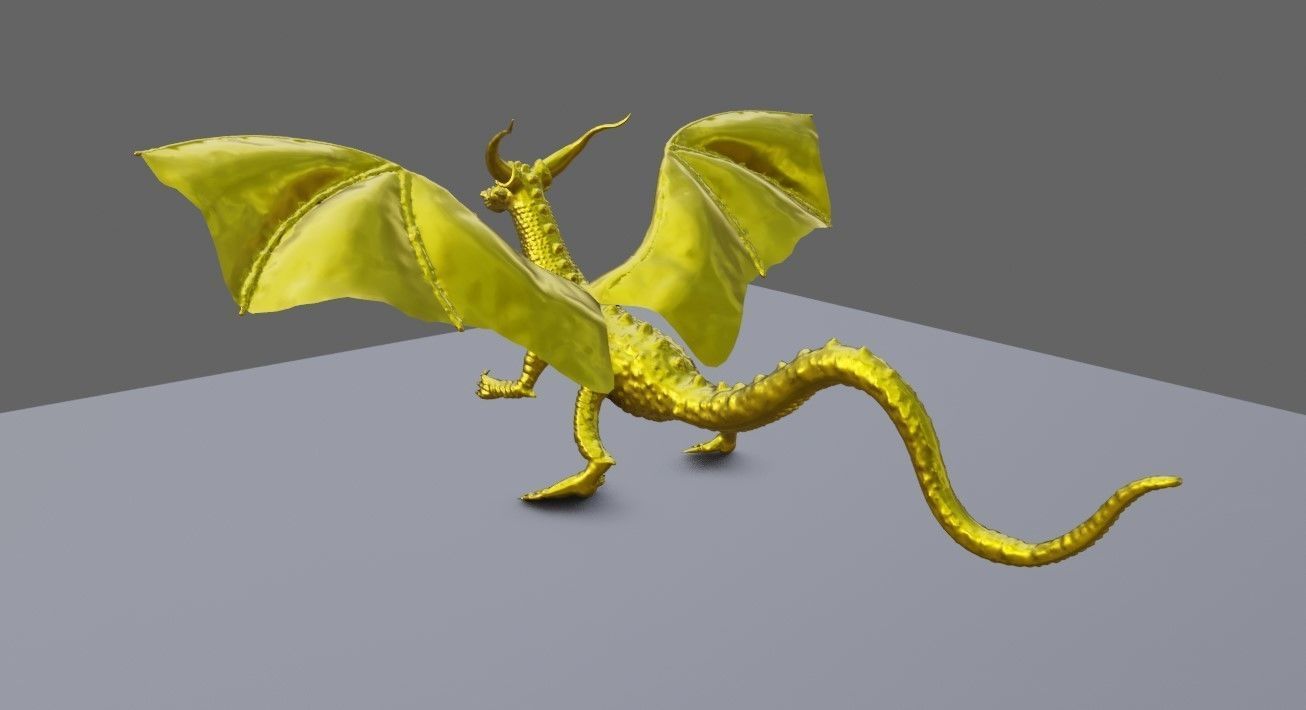 Gold Dragon - Dragao de Ouro 3D print model_1