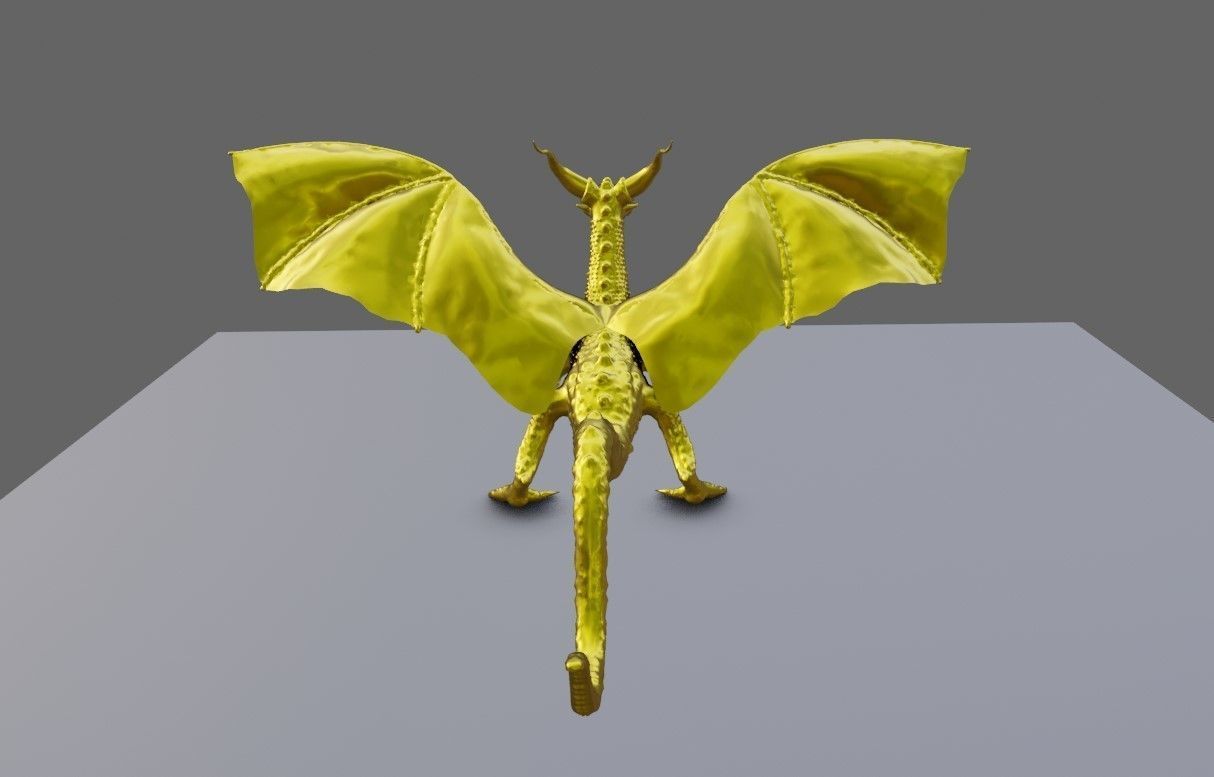Gold Dragon - Dragao de Ouro 3D print model_6