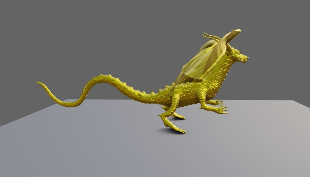 Gold Dragon - Dragao de Ouro 3D print model_9