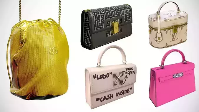 Luxury Handbags 3D Model Collection