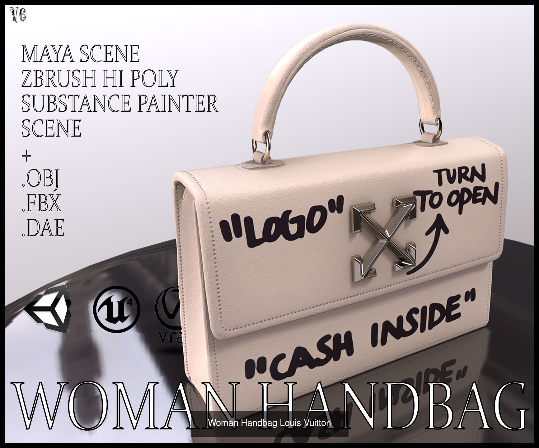 Luxury Handbags 3D Model Collection_8