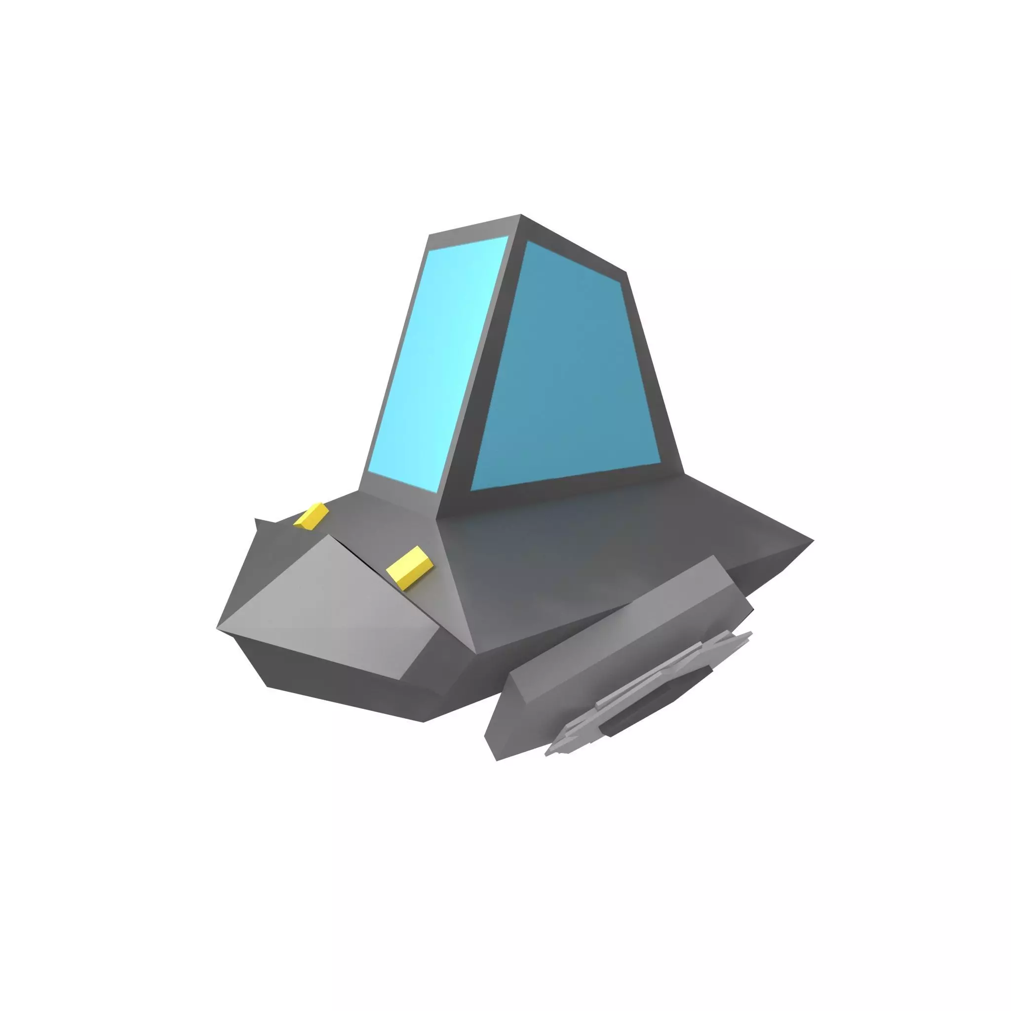 Future Car v1 001 Low-poly 3D model_0