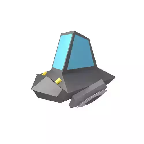 Future Car v1 001 Low-poly 3D model