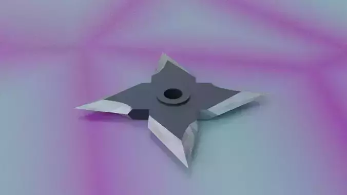 4 Point Ninja Star Shuriken V2 3D print model