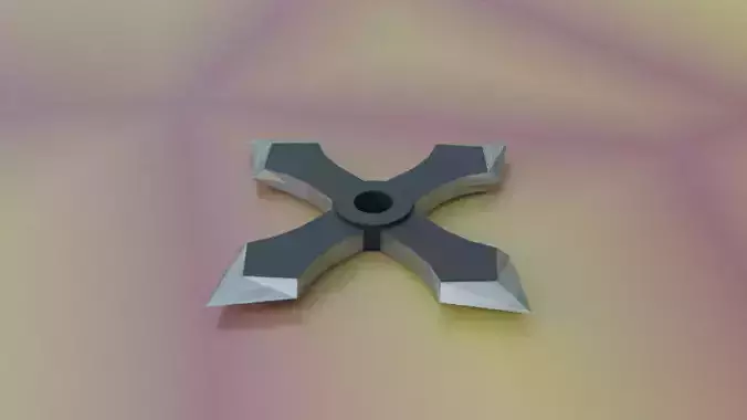 4 Point Ninja Star Shuriken 3D print model