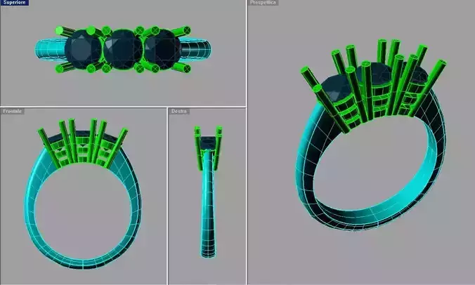 Fine Jewelry Women Trilogy trilogy classic TR57 3D print model 