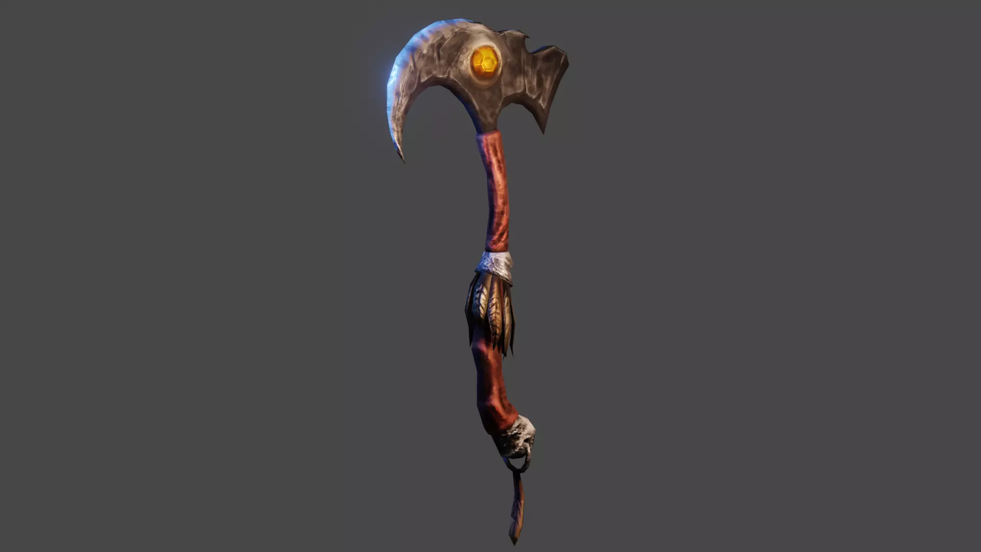 Hand Painted Battle Axe Free 3D model