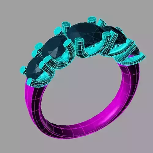 Fine Jewelry Women Trilogy trilogy classic TR59 3D print model  3D print model