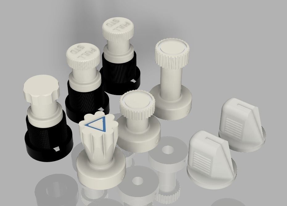 Airbus A320 FCU and EFIS Knobs 3D print model_1