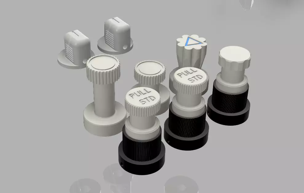 Airbus A320 FCU and EFIS Knobs 3D print model_0