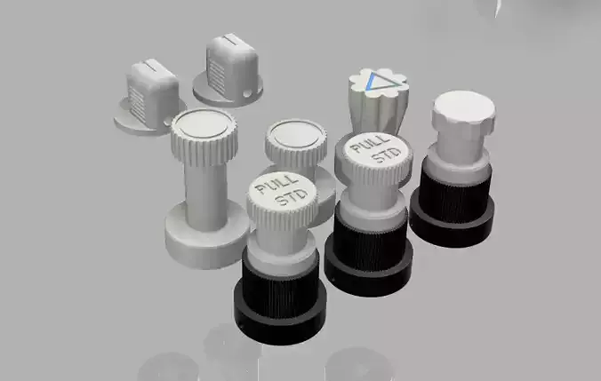 Airbus A320 FCU and EFIS Knobs 3D print model