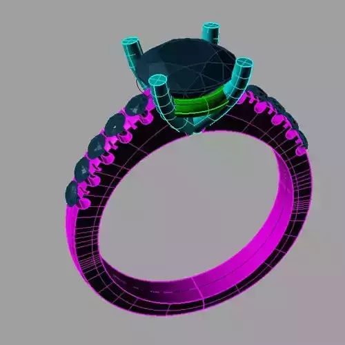 Classic Solitaire Engagement ring Anello solitario Sl71 3D print