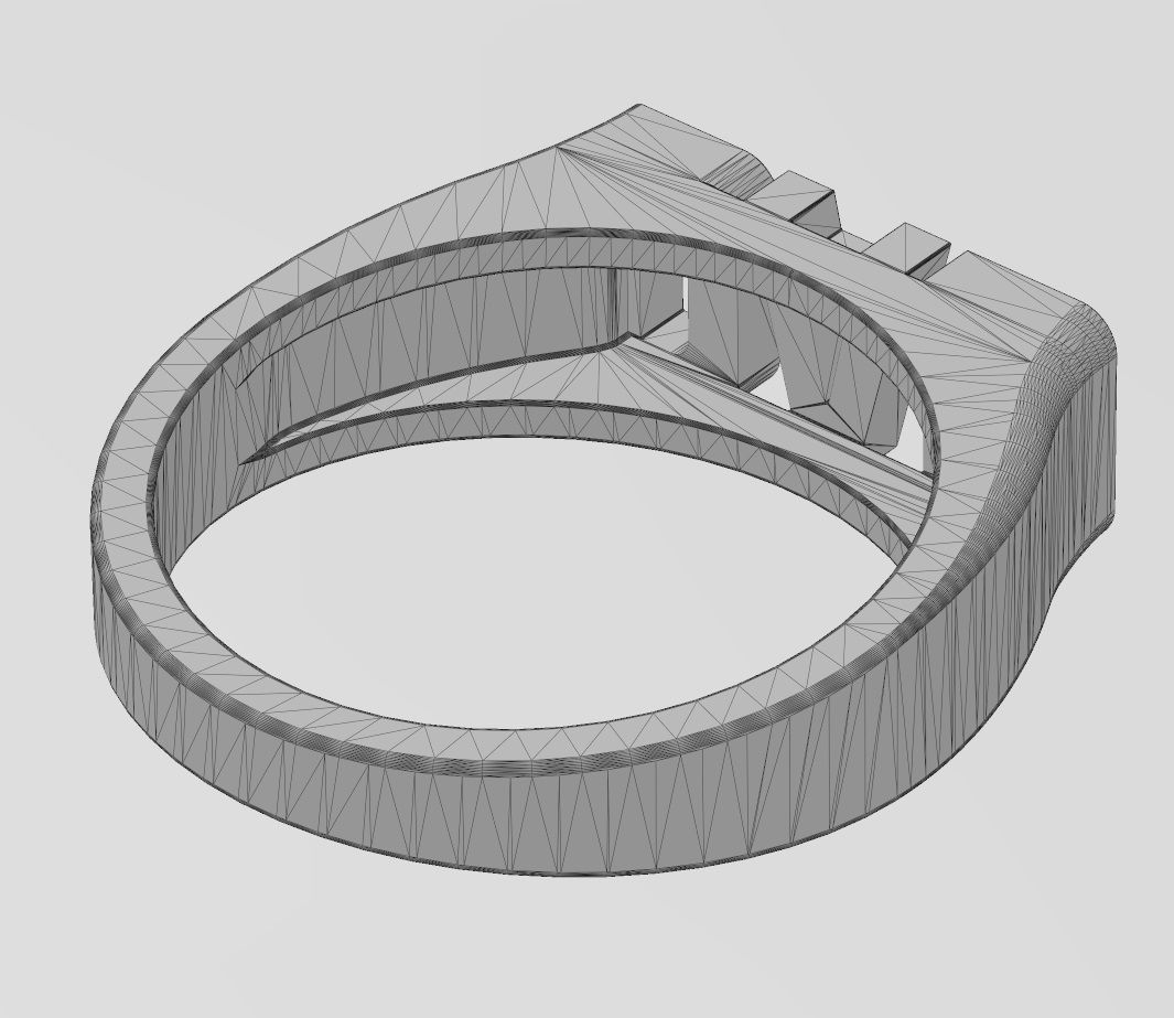 DAD statement name signet ring size 6 to 11 3D print model_12
