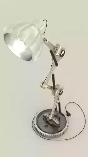 Industrial adjustable desk lamp