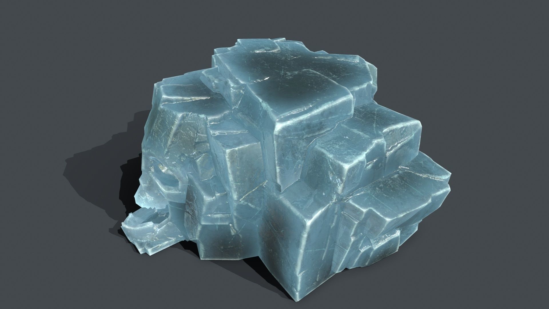 Skull Rock Low-poly 3D model_14