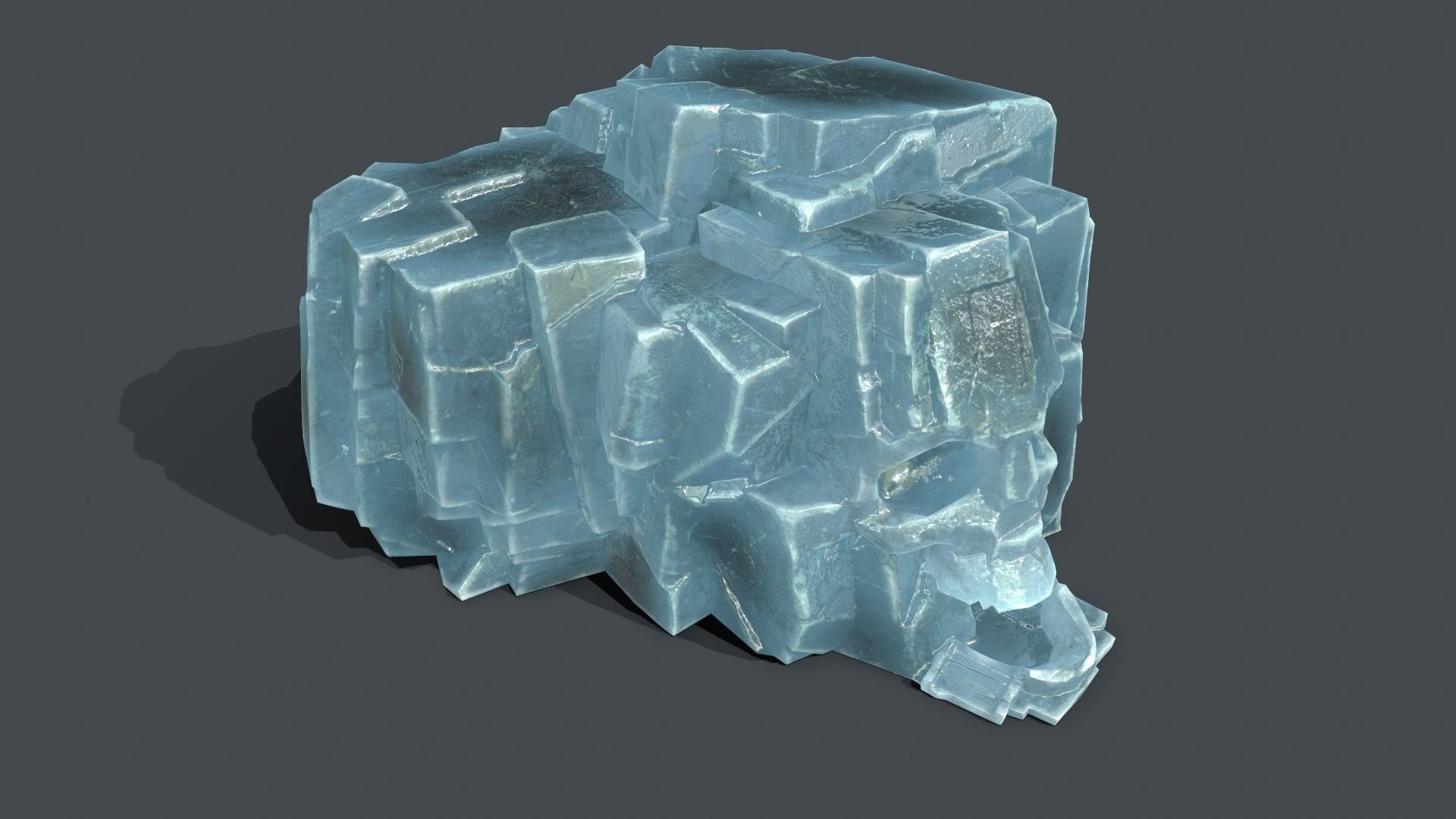 Skull Rock Low-poly 3D model_10