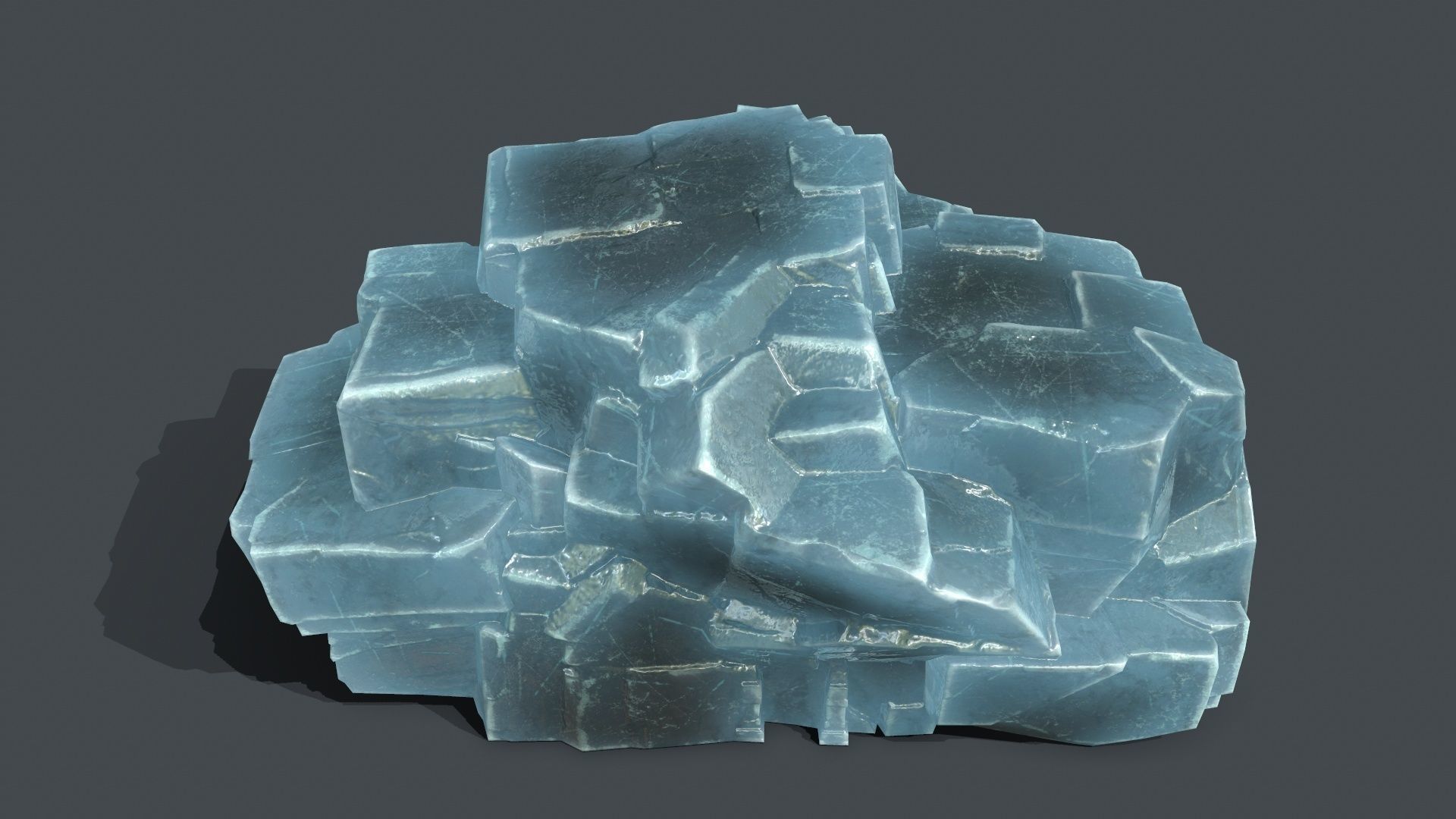 Skull Rock Low-poly 3D model_13