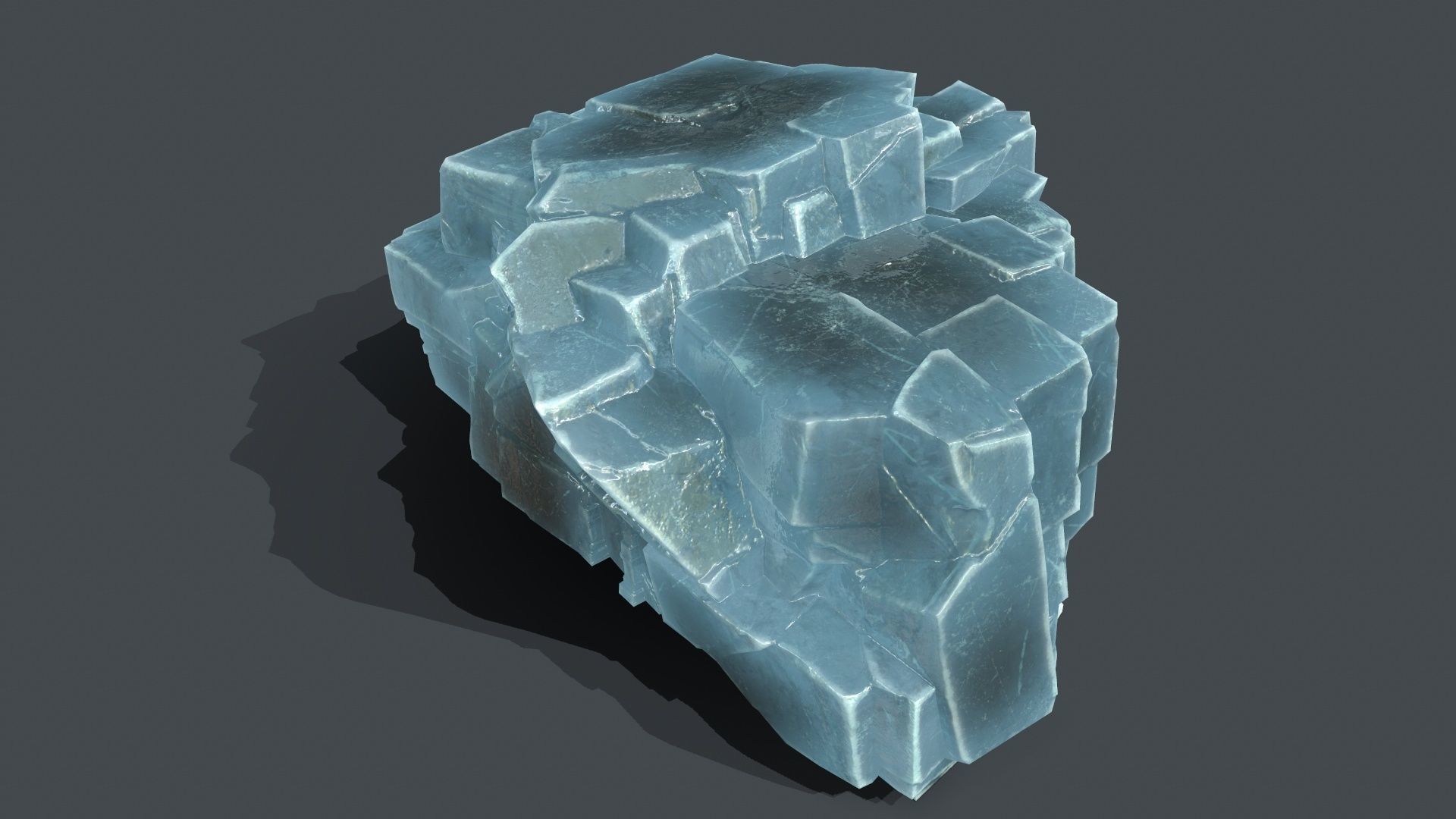 Skull Rock Low-poly 3D model_12