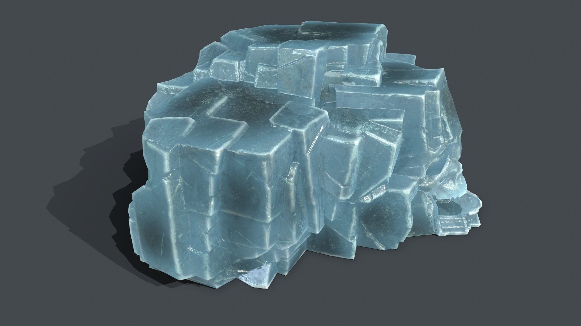 Skull Rock Low-poly 3D model_11