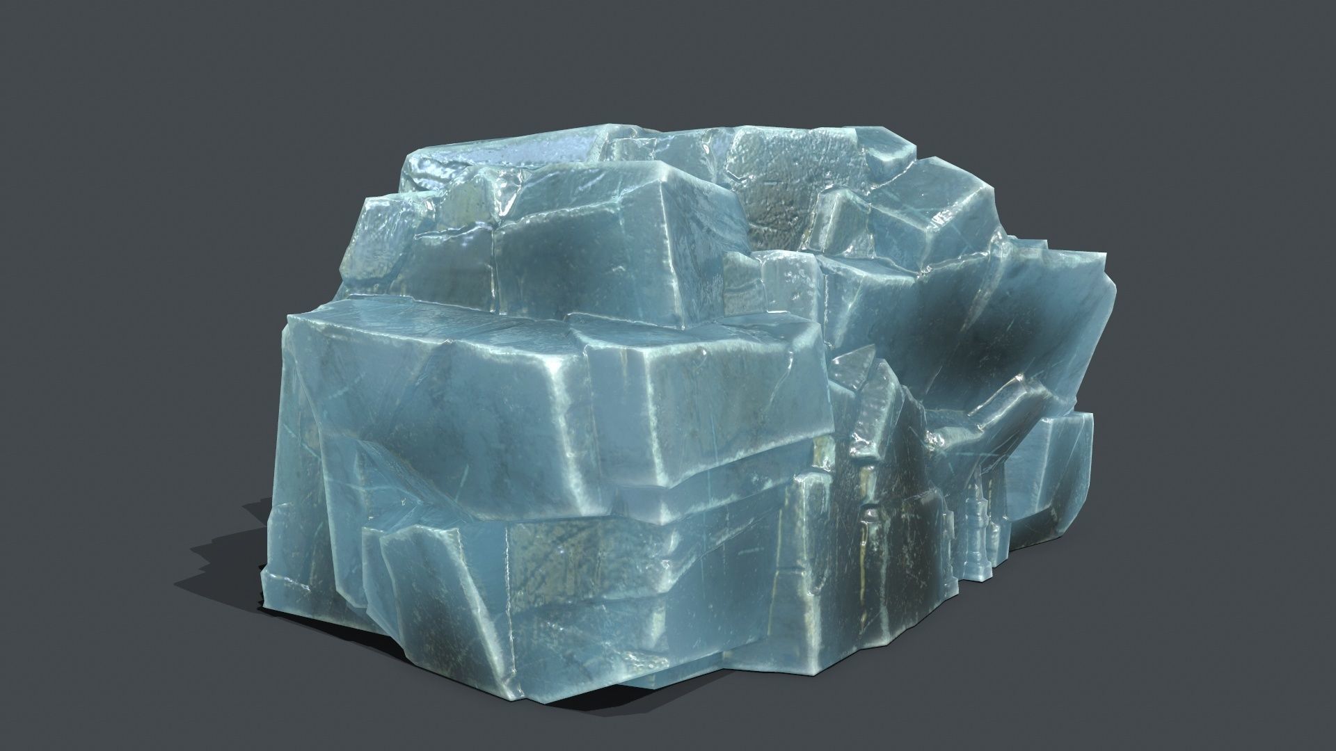 Skull Rock Low-poly 3D model_7