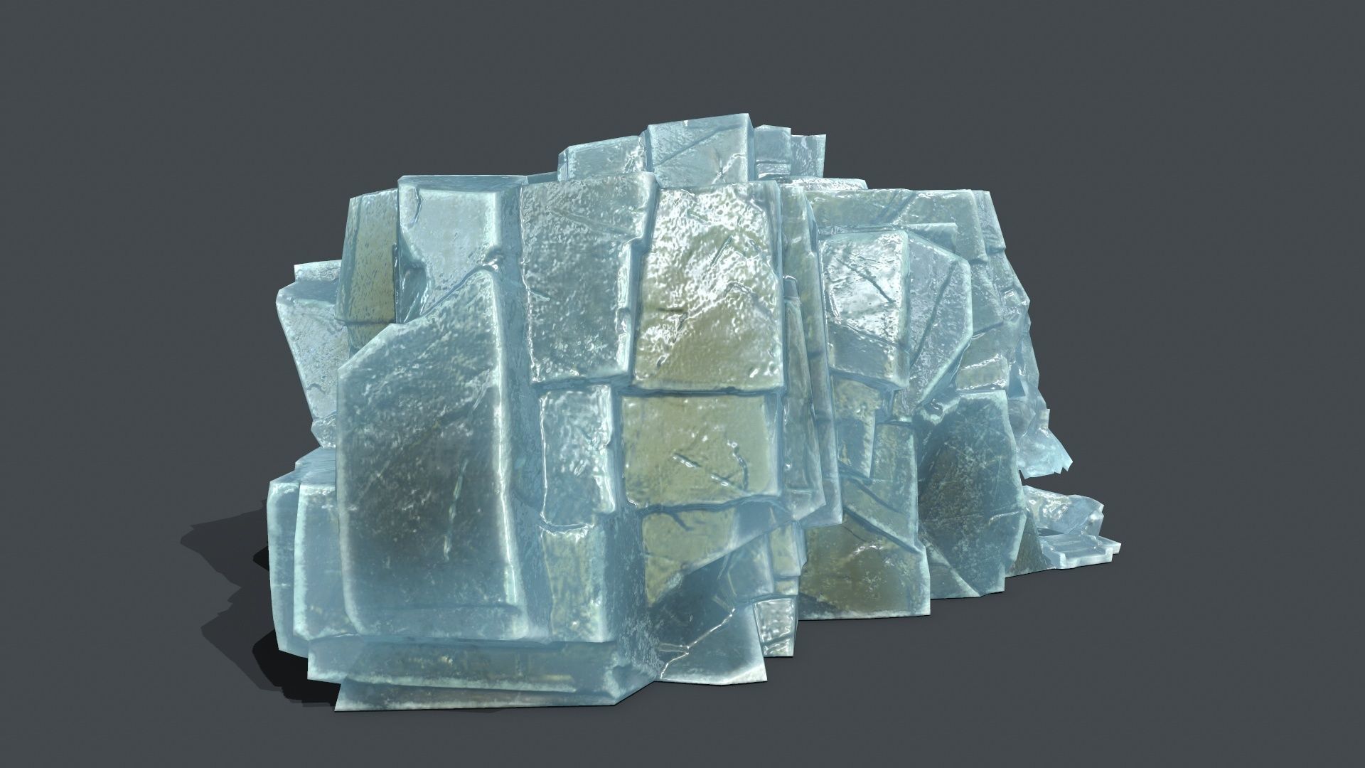 Skull Rock Low-poly 3D model_4