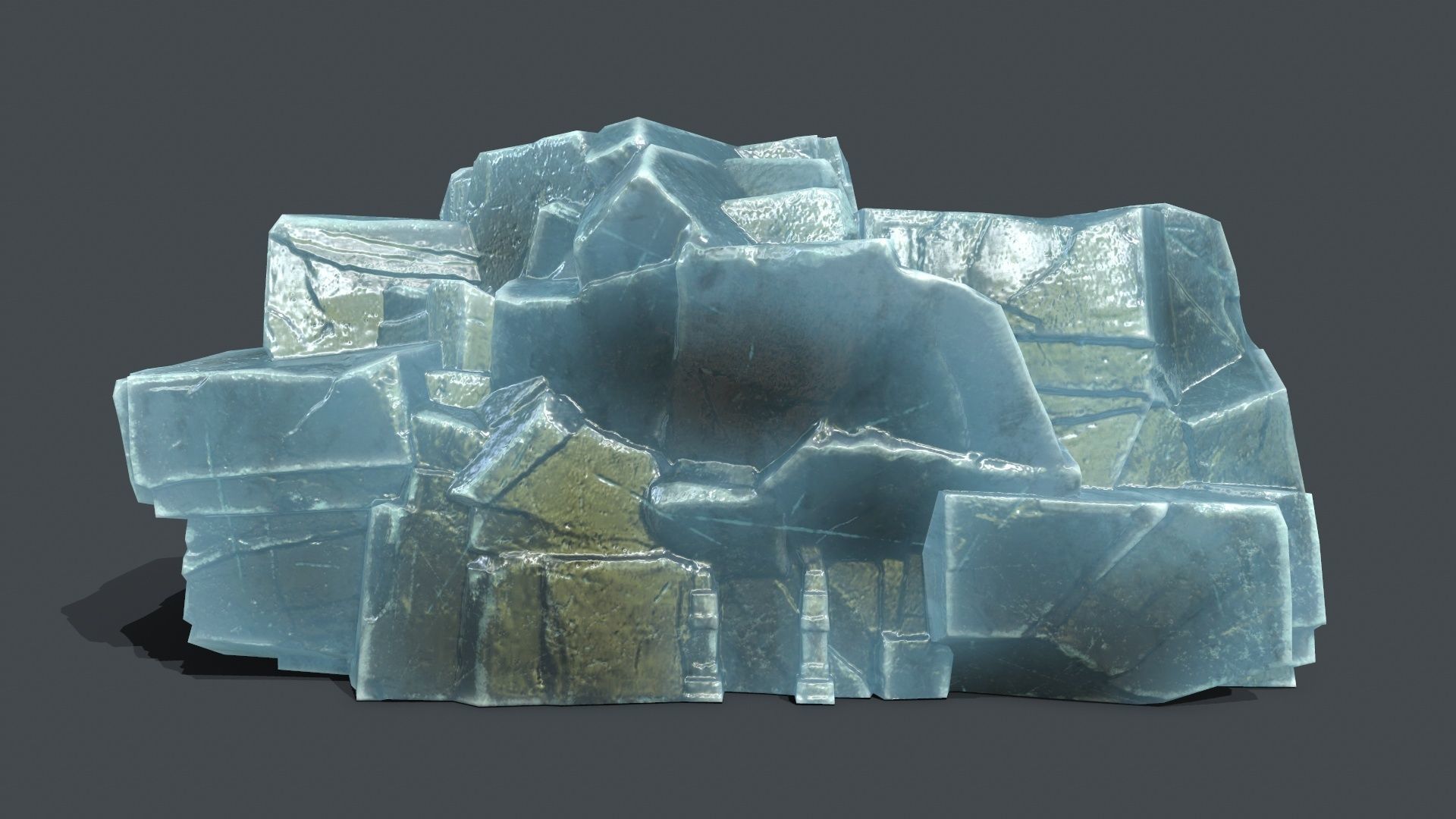 Skull Rock Low-poly 3D model_6