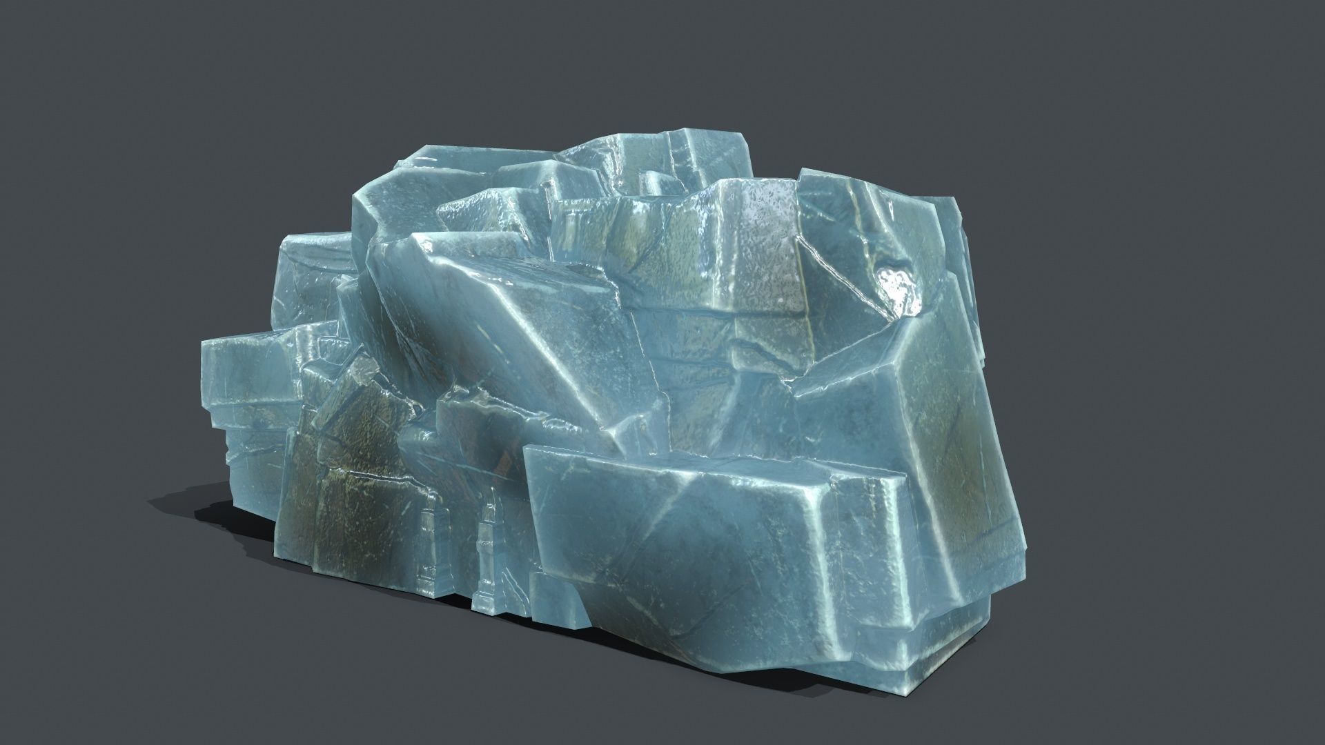 Skull Rock Low-poly 3D model_5