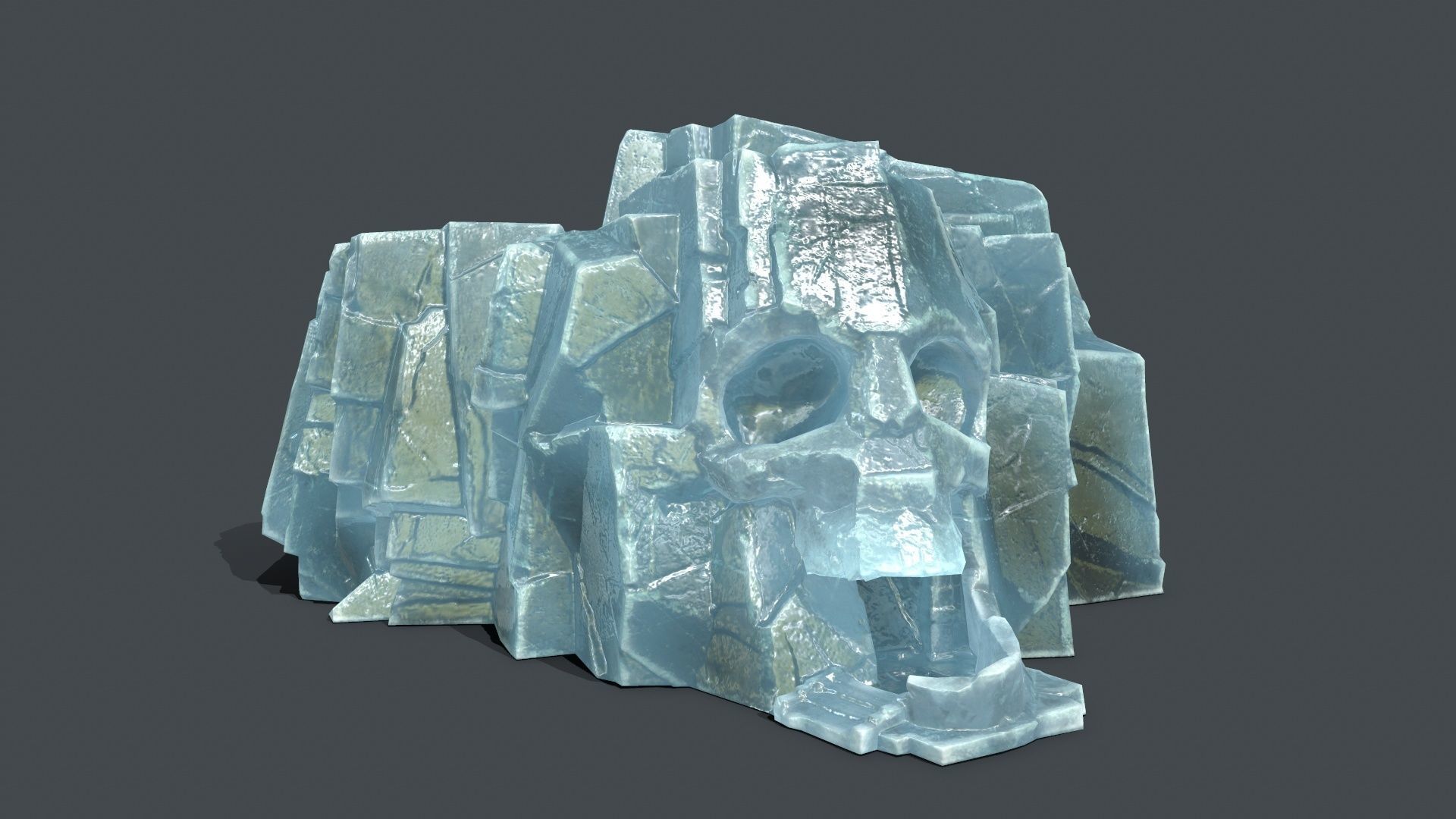 Skull Rock Low-poly 3D model_1