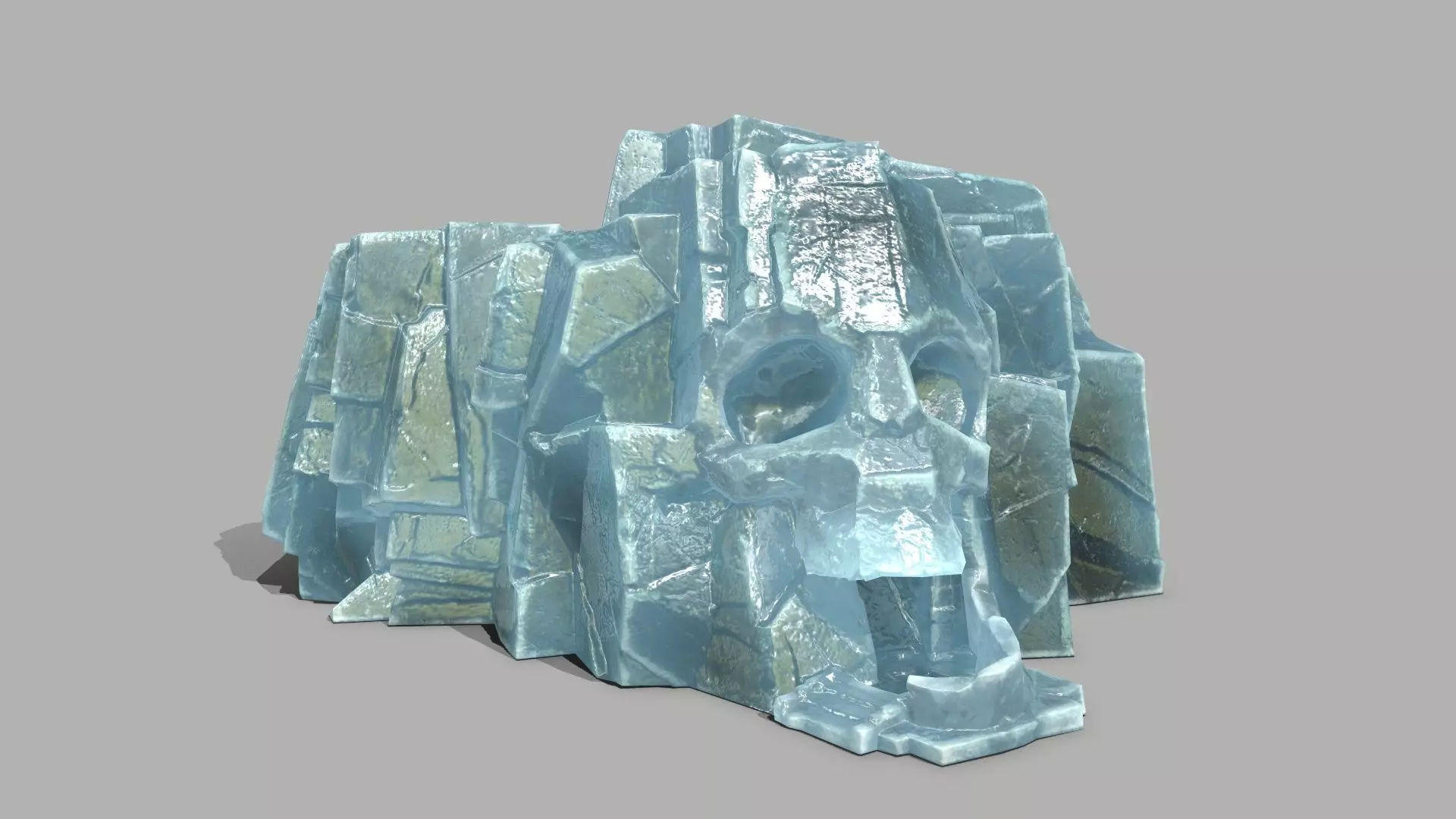 Skull Rock Low-poly 3D model_0